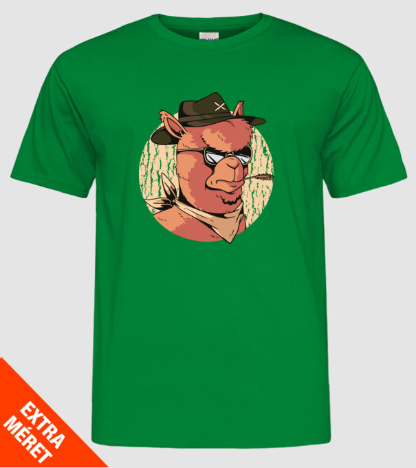 Alpaka model verde pe tricou