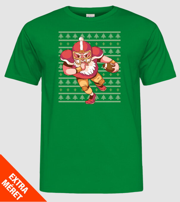 Fotbal american Moș Crăciun Touchdown Touchdown tricou Pulover urât cu model model verde pe tricou
