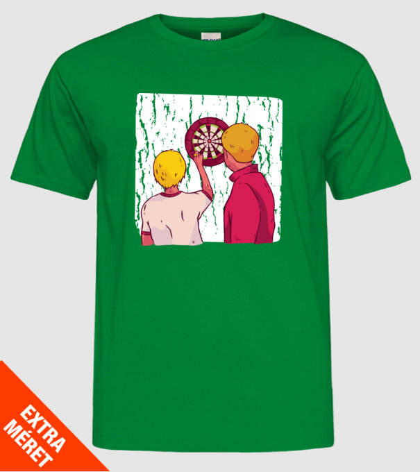 Darts Tată Fiu model verde pe tricou