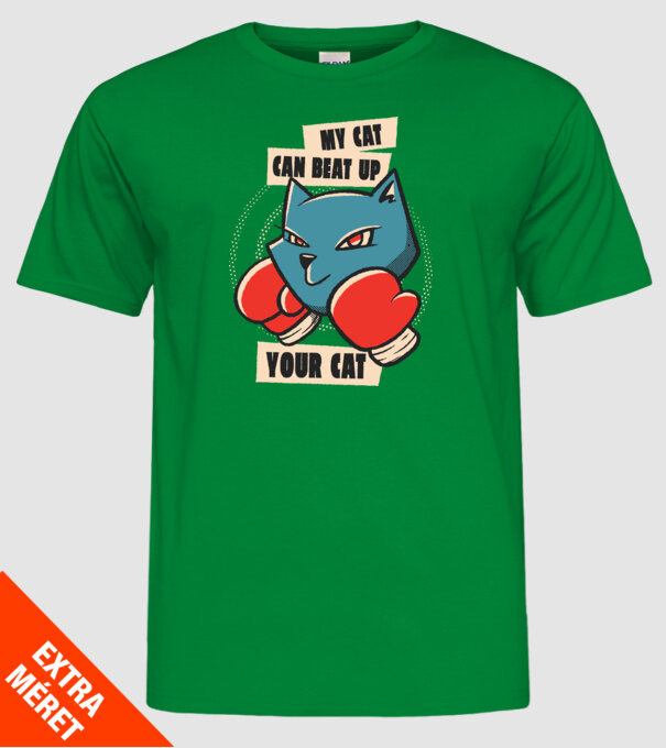 Pisicuța mea bate pisicuța ta model verde pe tricou