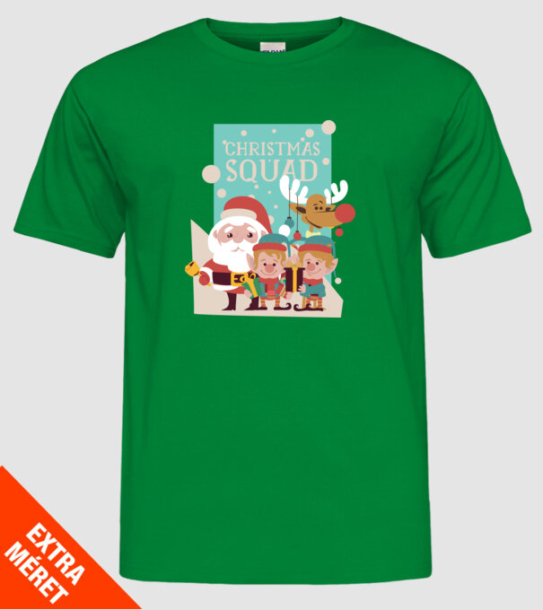 Christmas Squad Echipa de Crăciun model verde pe tricou