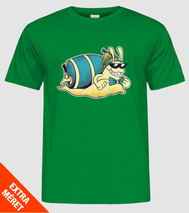 Melc model verde pe tricou