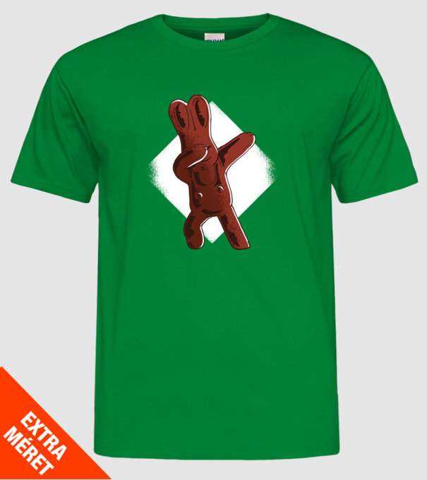 Iepuraș de Ciocolată model verde pe tricou