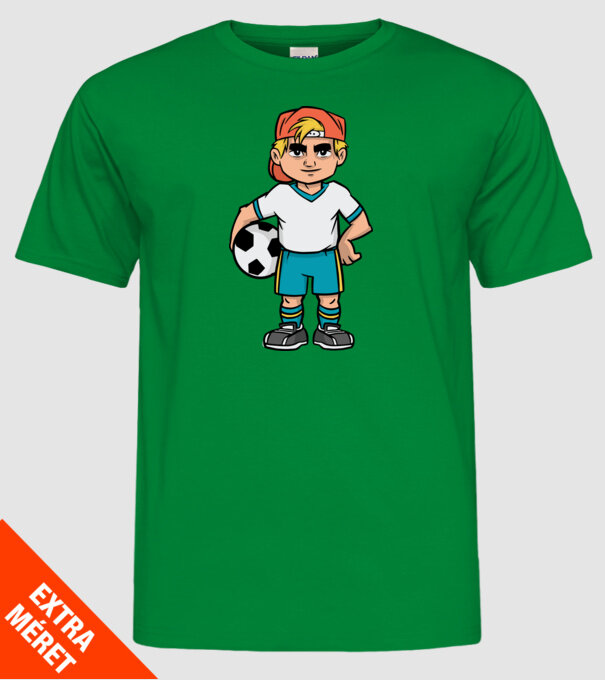 Băiat Fotbalist model verde pe tricou