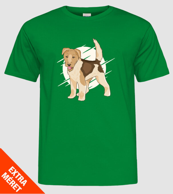 Fox Terrier model verde pe tricou