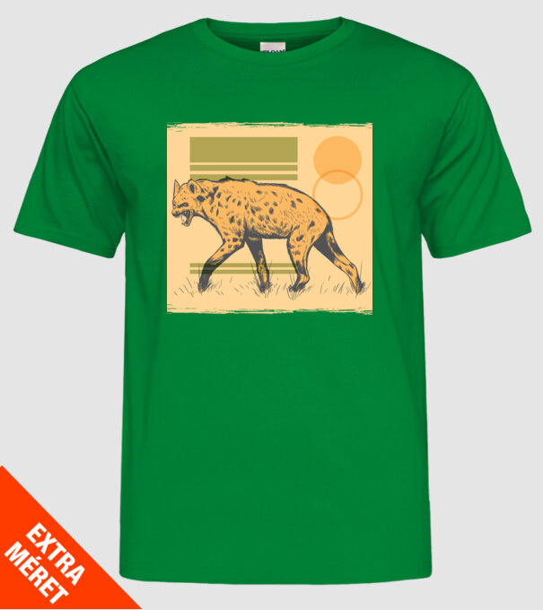 Hienă model verde pe tricou