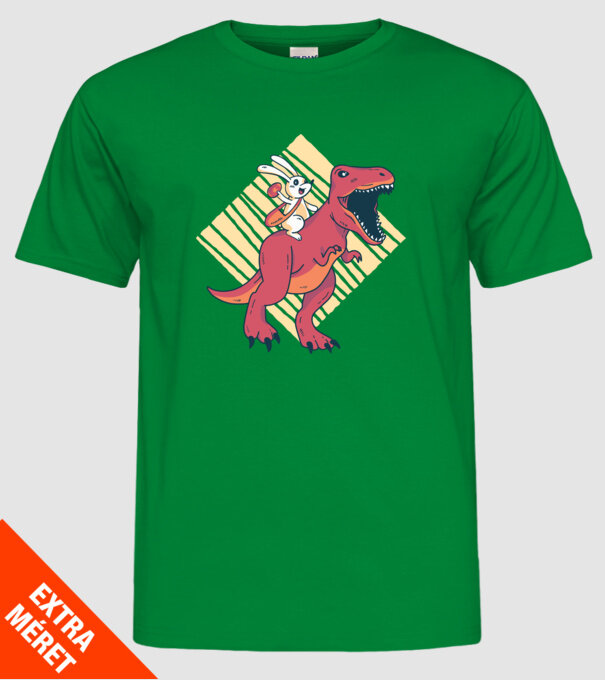 Dinozaur de Paște model verde pe tricou