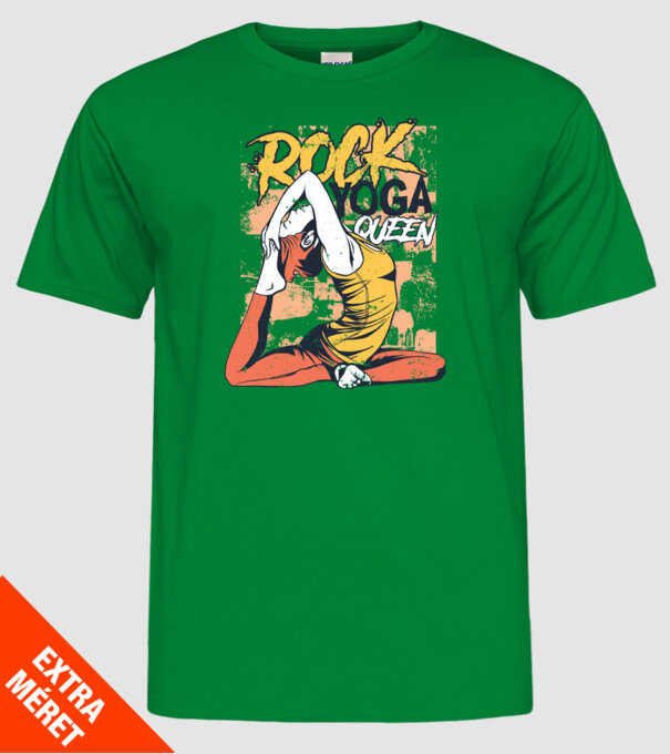 Regina Yoga model verde pe tricou
