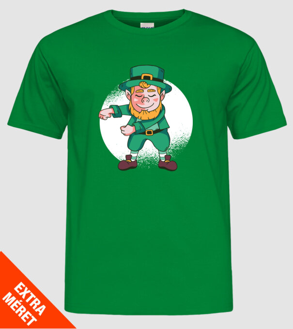 Leprechaun Floss - St. Patrick DAB dans model verde pe tricou