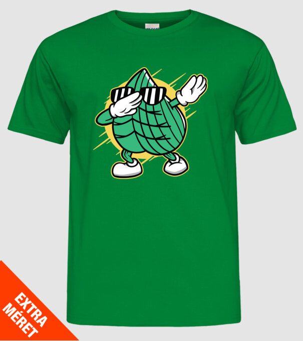 Frunză DAB cărți de joc maghiare model verde pe tricou