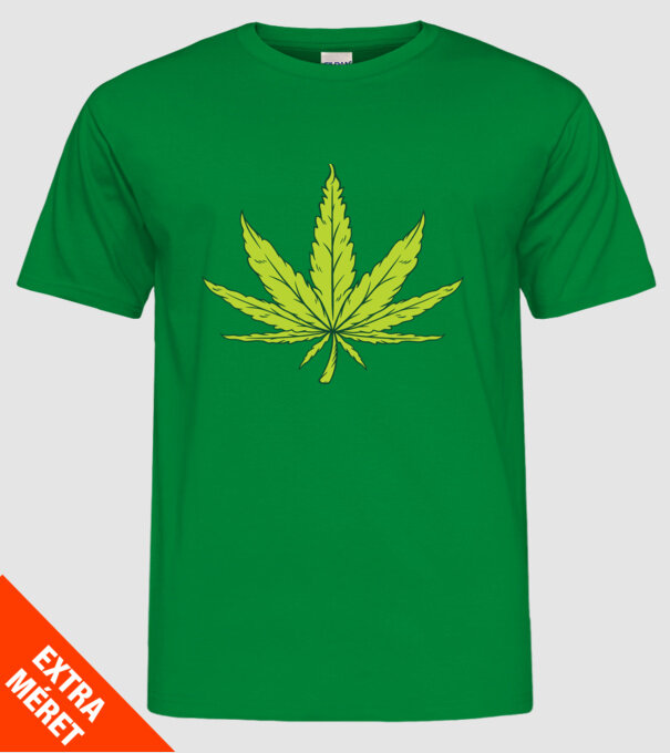 Frunză de marijuana model verde pe tricou