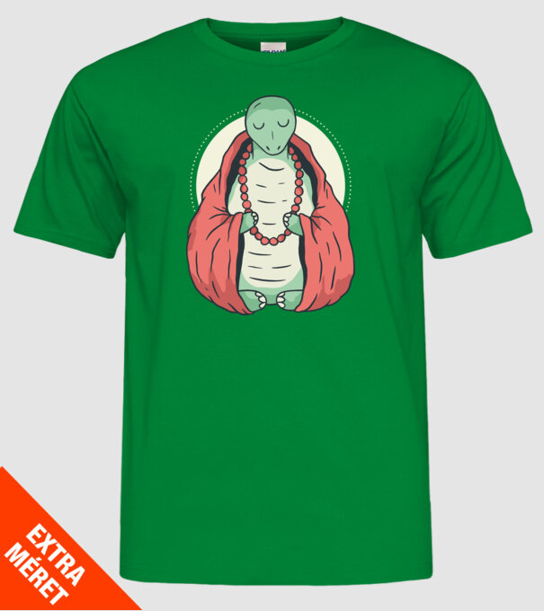 Broasca țestoasă care meditează model verde pe tricou