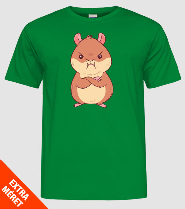 Hamster furios model verde pe tricou