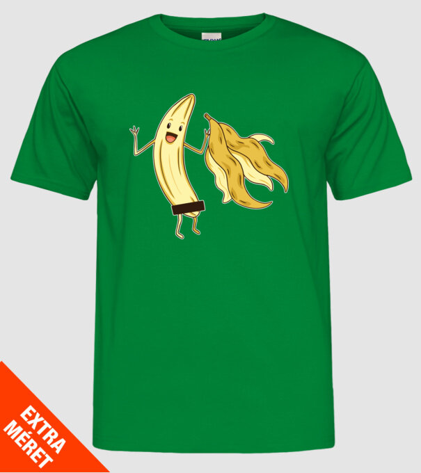 Banană goală model verde pe tricou