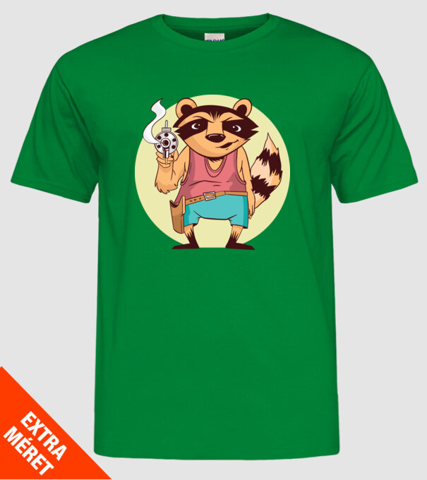 Raton cu armă model verde pe tricou