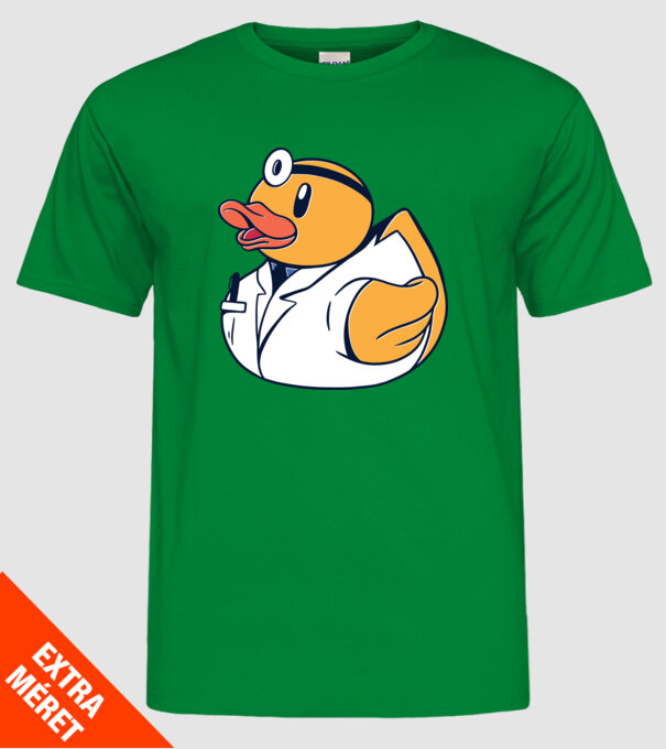 Medic Rățușcă de cauciuc model verde pe tricou