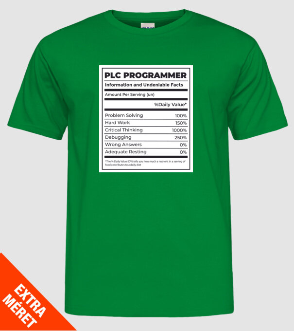 Programator PLC model verde pe tricou