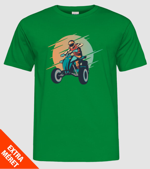 Concurent ATV model verde pe tricou