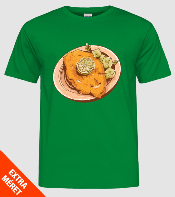 Șnițel vienez Wiener Schnitzel model verde pe tricou