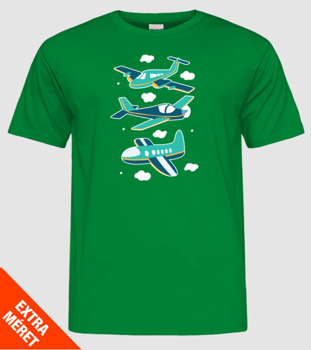 Avioane model verde pe tricou