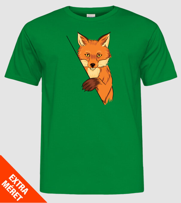 Vulpe model verde pe tricou