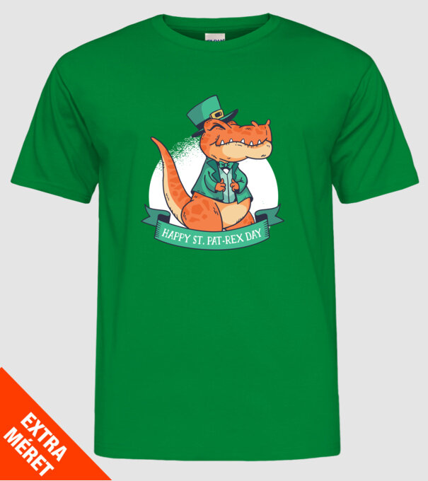 Dinozaur Sfântul Patrick model verde pe tricou