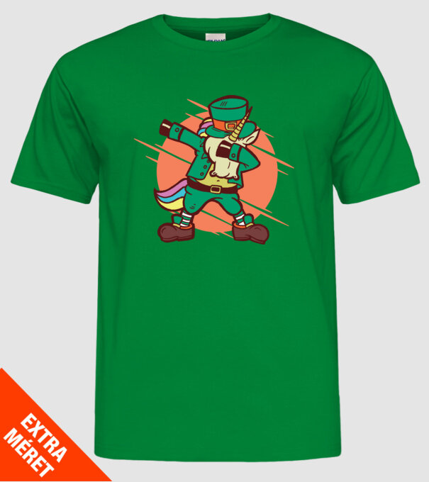 St Patrick Unicorn DAB model verde pe tricou