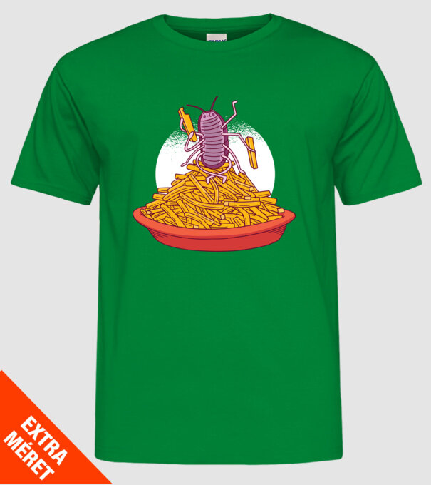 Insectă de Cartofi prăjiți model verde pe tricou