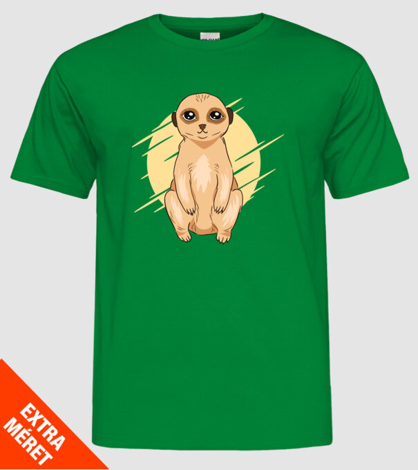 Suricată model verde pe tricou