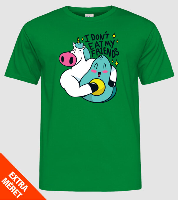 Unicorn Avocado Prietenie model verde pe tricou