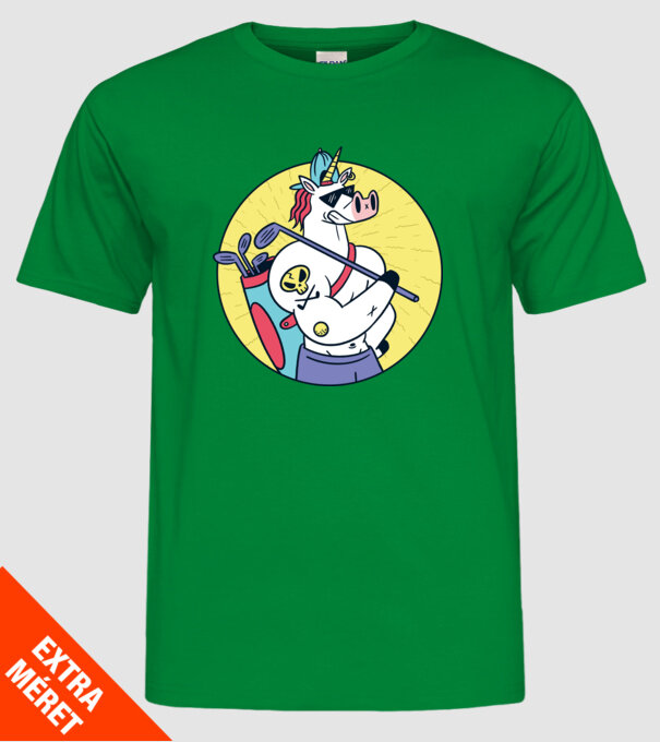 Unicorn Golf model verde pe tricou