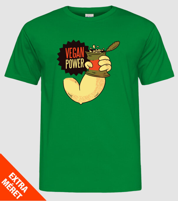 Putere vegan model verde pe tricou