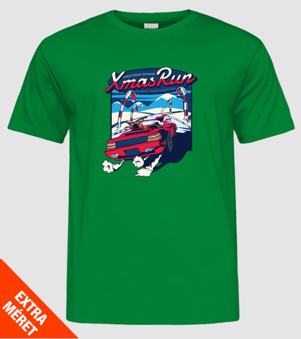 Xmas Outrun Retro Jucărie Crăciun model verde pe tricou
