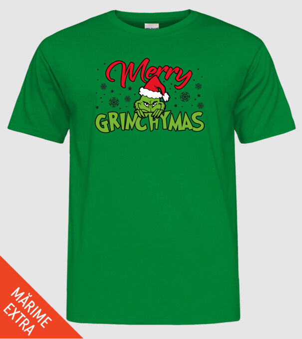 Merry Grinchymas - Grinch model verde pe tricou