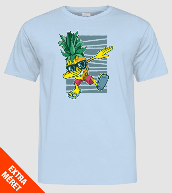 Ananas DAB dans model albastru deschis pe tricou