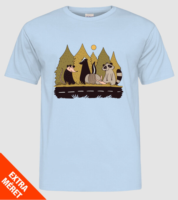 Animals Crossing model albastru deschis pe tricou