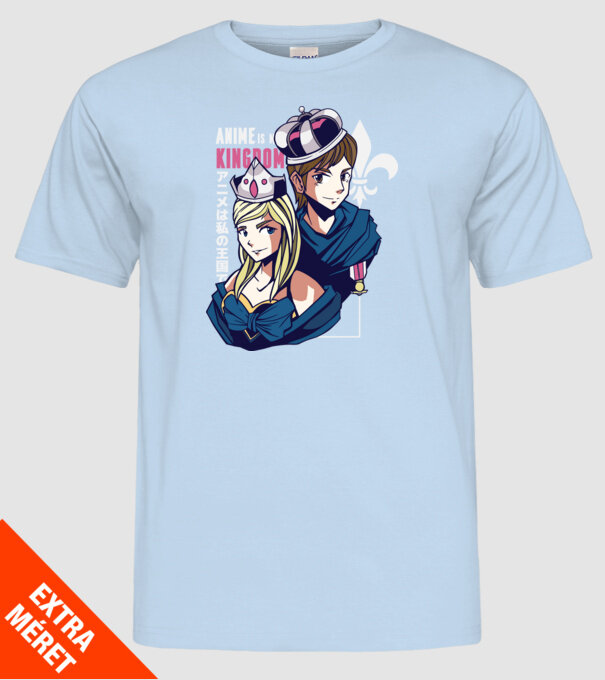 Anime este Regatul meu model albastru deschis pe tricou