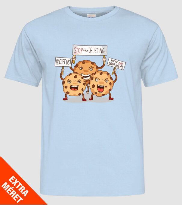 Protest Cookie model albastru deschis pe tricou
