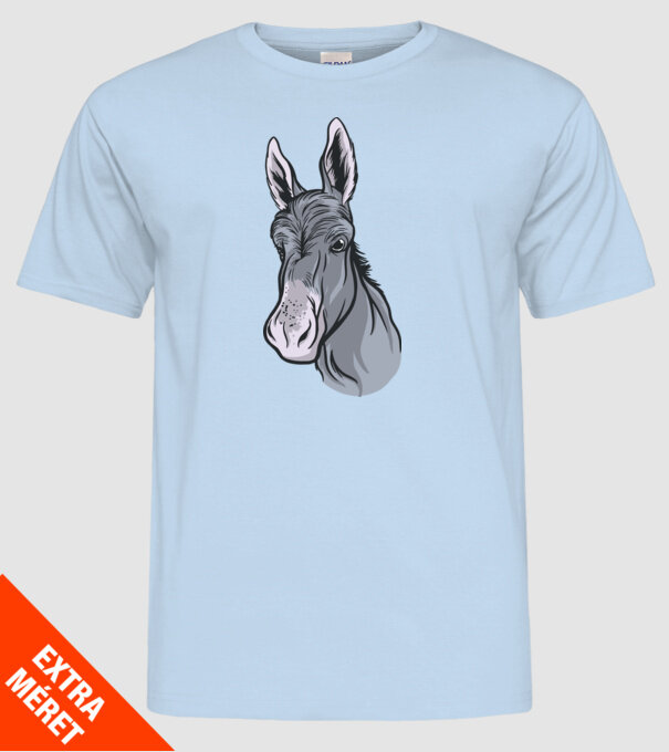Măgăruș model albastru deschis pe tricou
