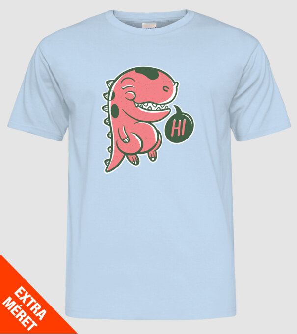 Dinozaur drăguț model albastru deschis pe tricou