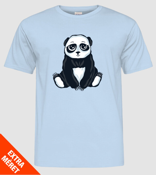 Panda drăguț model albastru deschis pe tricou