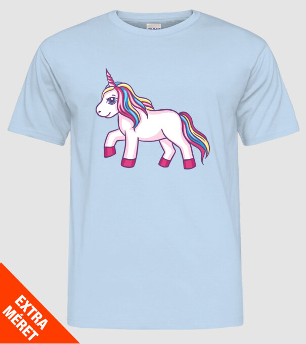 Unicorn drăguț model albastru deschis pe tricou