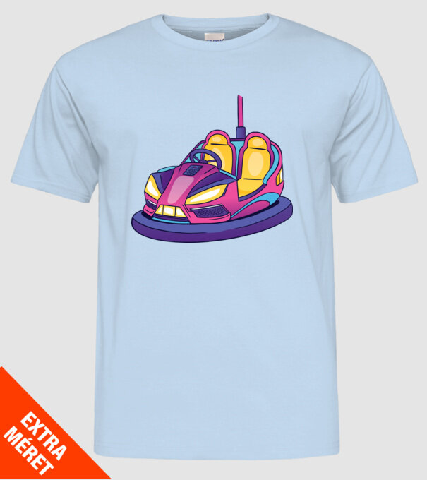 Dodgem model albastru deschis pe tricou