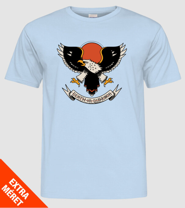 Eagle Tatuaj model albastru deschis pe tricou