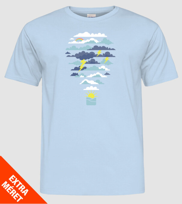 Nor Balon model albastru deschis pe tricou