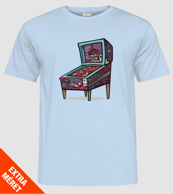 Flipper model albastru deschis pe tricou