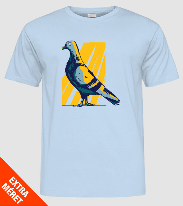 Porumbel model albastru deschis pe tricou