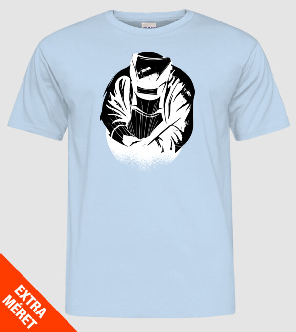 Tricou sudor model albastru deschis pe tricou