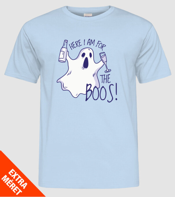 Here I am for the Boos model albastru deschis pe tricou