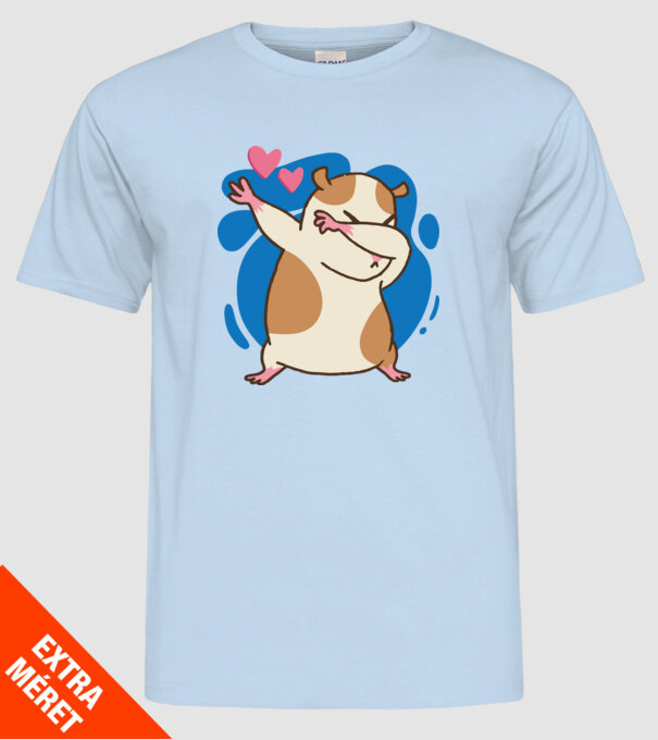 Hamster DAB model albastru deschis pe tricou